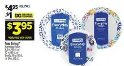 Dollar General True Living Everyday Plates 8.5 in./84 ct. or 10 in./45 ct. or Bowls 20 oz./42 ct. or 10 oz./52 ct offer
