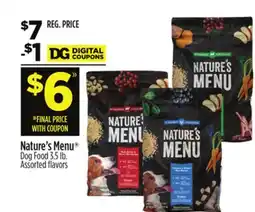 Dollar General Nature's Menu Dog Food offer