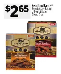 Dollar General Heartland Farms Biscuits Gravy Basted or Peanut Butter Glazed offer