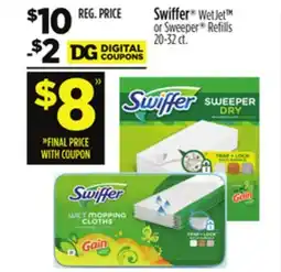 Dollar General Swiffer WetJet or Sweeper Refills offer