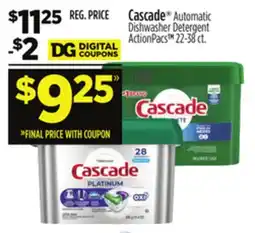 Dollar General Cascade Automatic Dishwasher Detergent ActionPacs offer