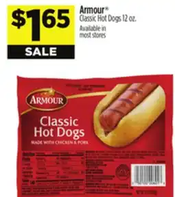 Dollar General Armour Classic Hot Dogs offer