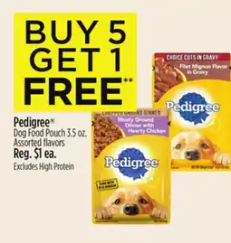 Dollar General Pedigree Dog Food Pouch offer