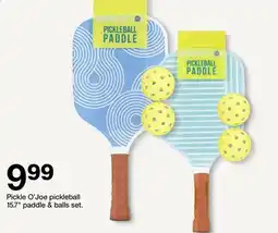 Target Pickle O'Joe pickleball 15.7 paddle & balls set offer
