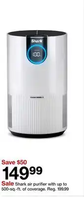 Target Shark air purifier with up to 500-sq.-ft. of coverage offer