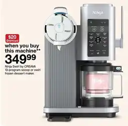 Target Ninja Swirl by CREAMi 13-program scoop or swirl frozen dessert maker offer