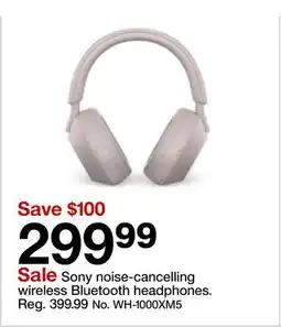 Target Sony noise-cancelling wireless Bluetooth headphones offer