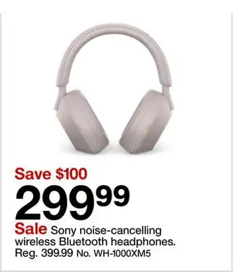 Target Sony noise-cancelling wireless Bluetooth headphones offer