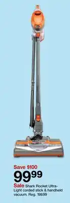 Target Shark Rocket Ultra-Light corded stick & handheld vacuum offer
