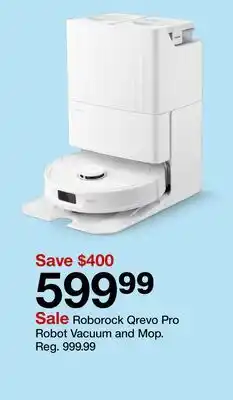 Target Roborock Qrevo PRo Robot Vacuum and Mop offer