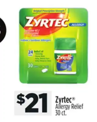 Dollar General Zyrtec Allergy Relief offer