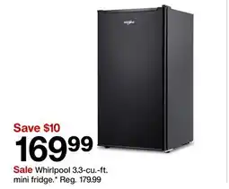 Target Whirlpool 3.3-cu.-ft. mini fridge offer