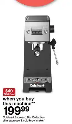 Target Cuisinart Espresso Bar Collection offer