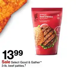 Target Select Good & Gather 3-lb. beef patties.† offer