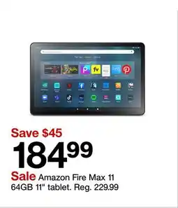 Target Amazon Fire Max 11 64GB 11 tablet offer