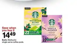 Target Starbucks single-serve coffee pods offer