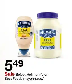 Target Select Hellmann's or Best Foods mayonnaise offer