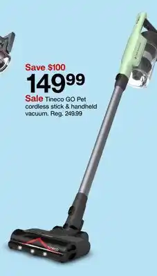 Target Tineco GO Pet cordless stick & handheld vacuum offer