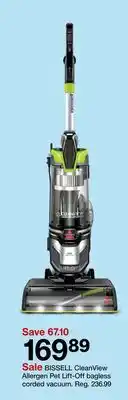 Target BISSELL CleanView Allergen Pet Lift-Off bagless corded vacuum offer
