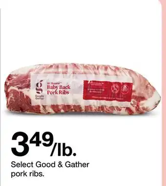 Target Select Good & Gather pork ribs offer