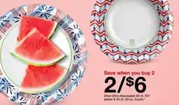 Target Dixie Ultra disposable 30-ct. 8.5 plates & 24-ct. 20-oz. bowls offer