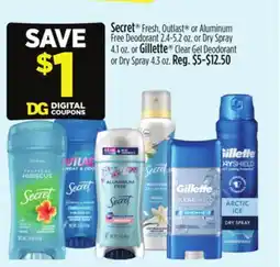 Dollar General Secret or Gillette offer