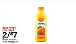 Target Tropicana 46 - oz. orange juice offer
