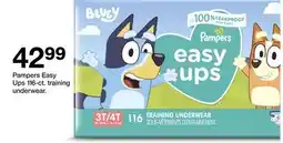 Target Pampers Easy Ups 116-ct. training underwear offer