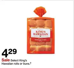 Target Select King's Hawaiian rolls buns† offer