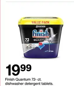 Target Finish Quantum 72- ct. dishwasher detergent tablets offer