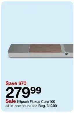 Target Klipsch Flexus Core 100 all-in-one soundbar offer