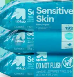 Target up & p 3-pk. sensitive skin wipes offer