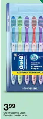 Target Oral-B Essential Clean Fresh 6-ct. toothbrushes offer