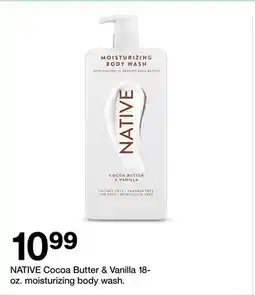 Target NATIVE Cocoa Butter & Vanilla 18-oz. Moisturizing body wash offer
