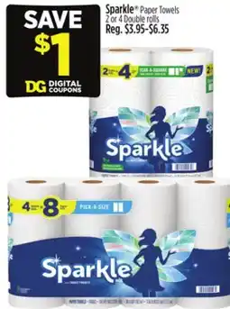 Dollar General Sparkle Paper Towels 2 or 4 Double rolls offer