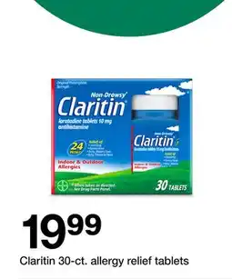 Target Claritin 30-ct. allergy relief tablets offer