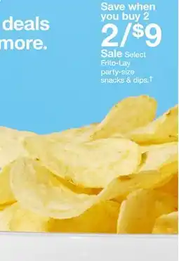 Target Select Frito-Lay party-size snacks & dips.† offer
