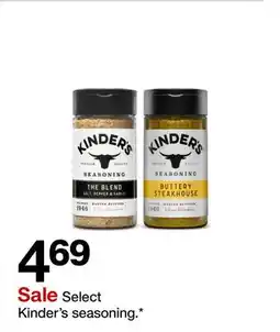 Target Select Kinder's seasoning offer