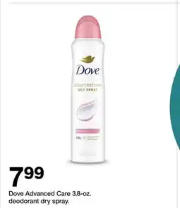 Target Dove Advanced Care 3.8-oz. deodorant dry spray offer