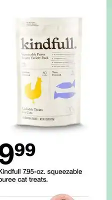 Target Kindfull 7.95-oz. squeezable puree cat treats offer
