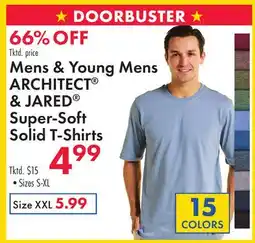 Boscov's Mens & Young Mens ARCHITECT & JARED Super-Soft Solid T-Shirts offer