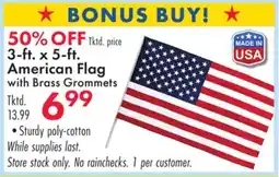 Boscov's 3-ft. x 5-ft. American Flag with Brass Grommets offer