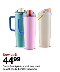 Target Owala FreeSip 40-oz. stainless steel bucket-handle tumbler with straw offer