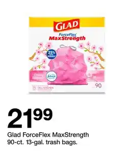 Target Glad ForceFlex MaxStrength 90-ct. 13-gal. trash bags offer