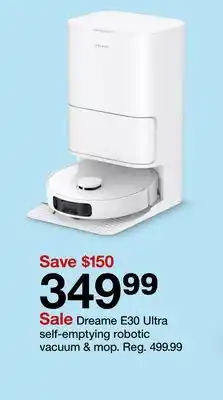 Target Dreame E30 Ultra self-emptying robotic vacuum & mop offer