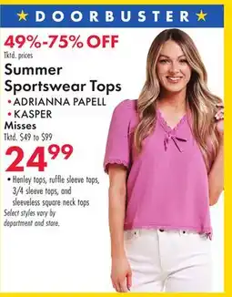 Boscov's Summer Sportswear Tops offer