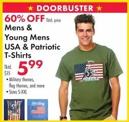 Boscov's Mens & Young Mens USA & Patriotic T-Shirts offer
