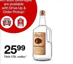 Target Tito's 1.75L vodka offer