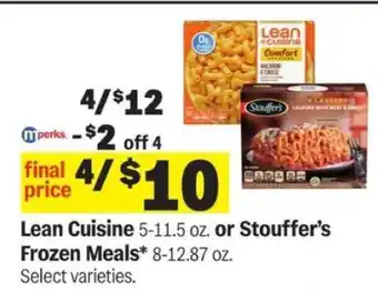 Meijer Lean Cuisine or Stouffer’s Frozen Meals offer