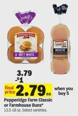 Meijer Pepperidge Farm Classic or Farmhouse Buns offer